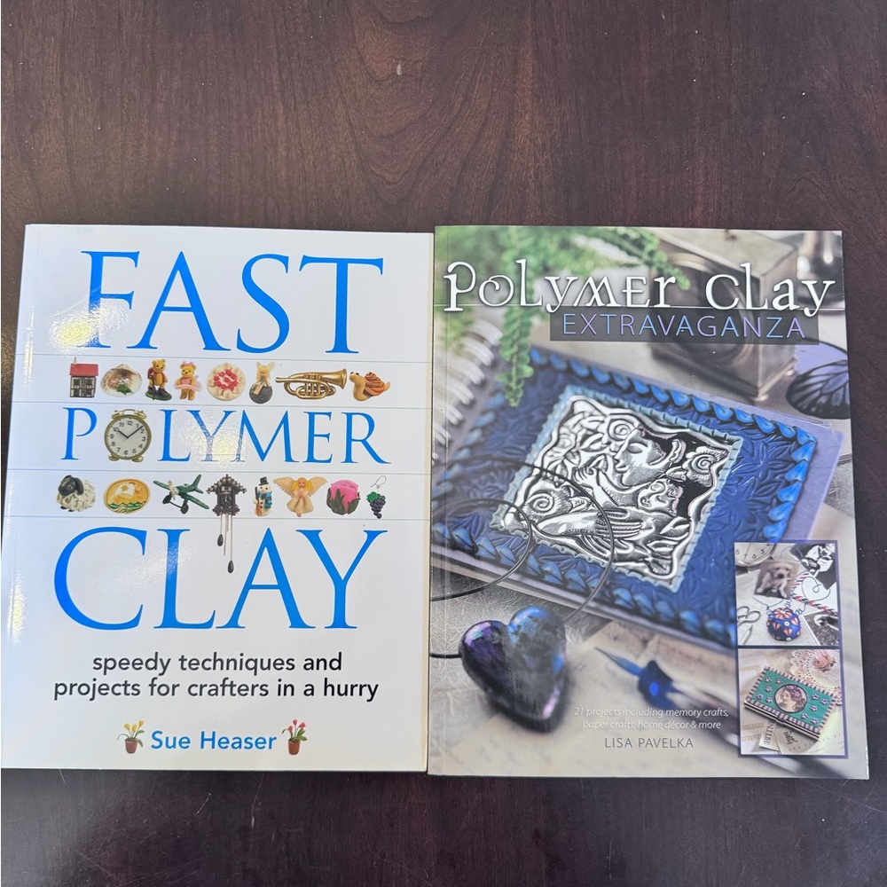 Set of 2 Books. Fast Polymer Clay and Polymer Clay Extravaganza. Paperback